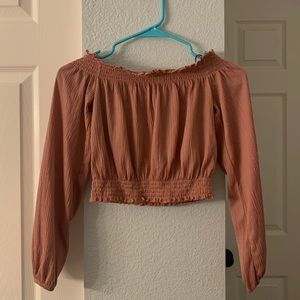 H&M cinched ruffle crop top